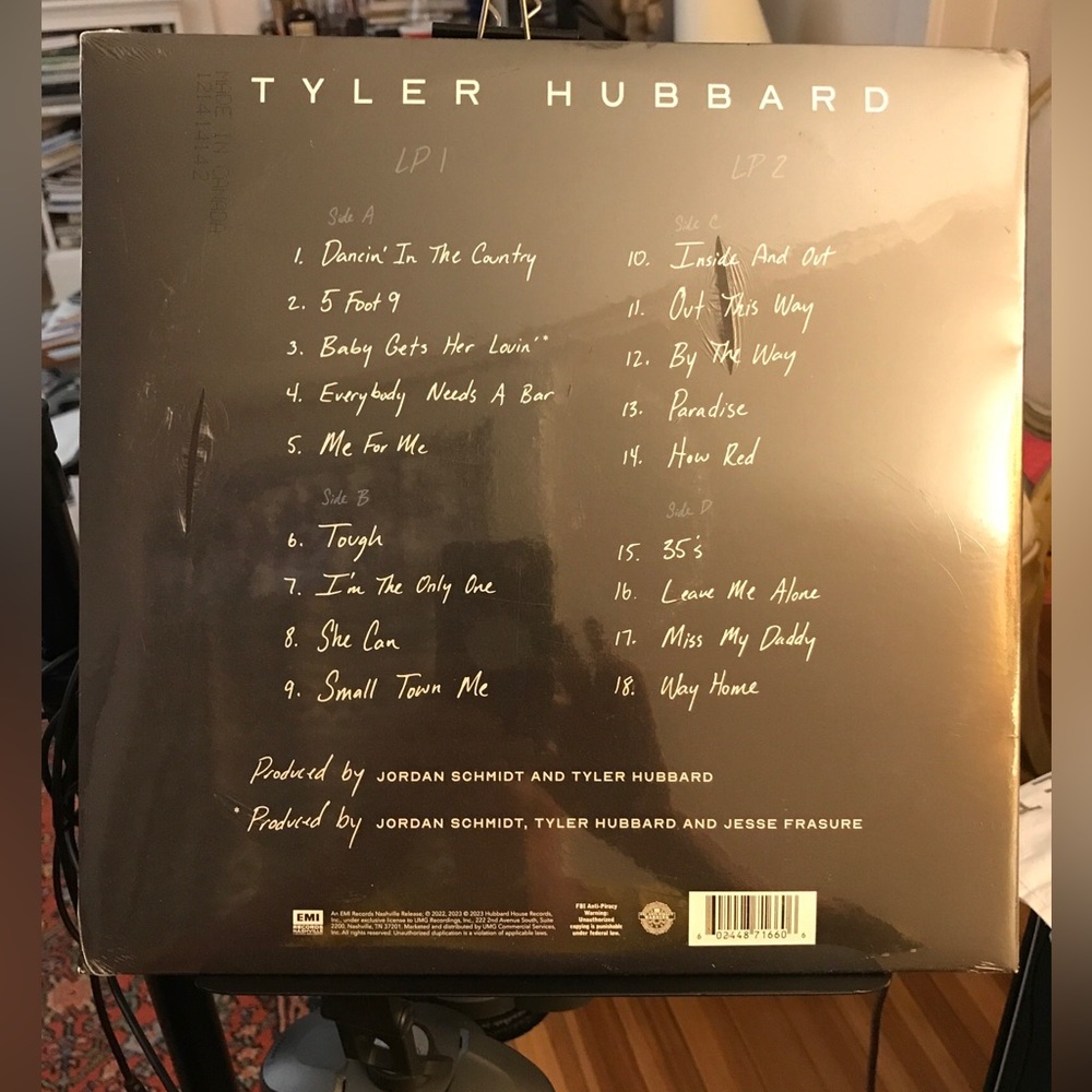 Tyler Hubbard debut album double LP Exclusive clear vinyl